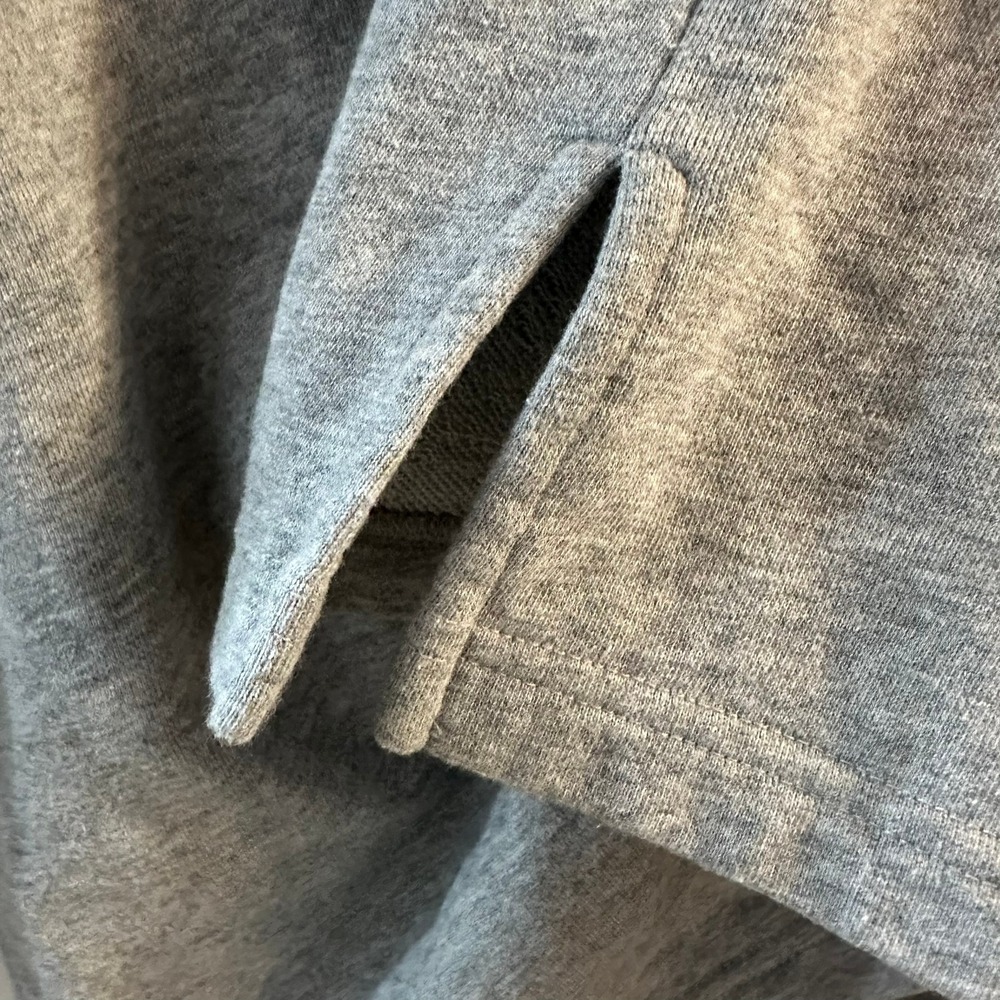 Merry & Bright Gray Pullover Hoodie Sweatshirt Embellished Christmas Size L - Picture 9 of 9